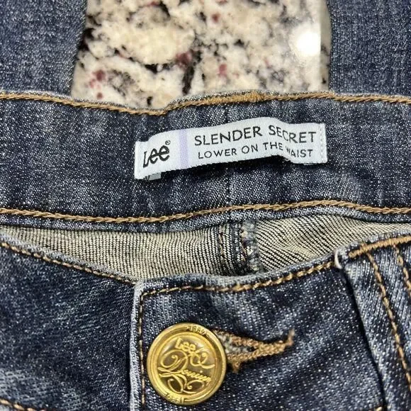 Lee Slender Secret Women's‎ Size 10 M Dark Blue Jeans Lower On The Waist - Picture 7 of 8